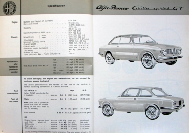 Alfa Romeo Giulia Sprint GT 1964 Owner Manual (0415)
